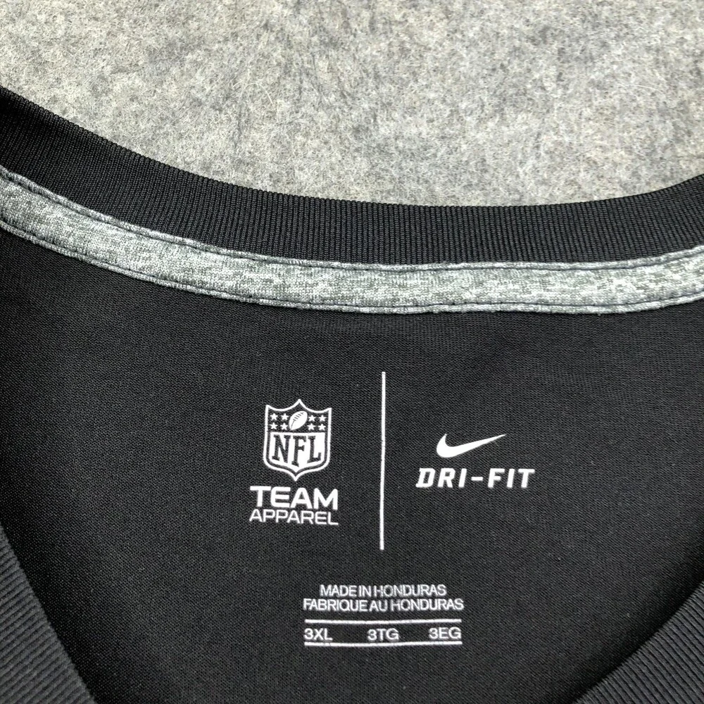 Pittsburgh Steelers Shirt Mens 3XL Black NFL Football Nike Dri Fit Just Do It